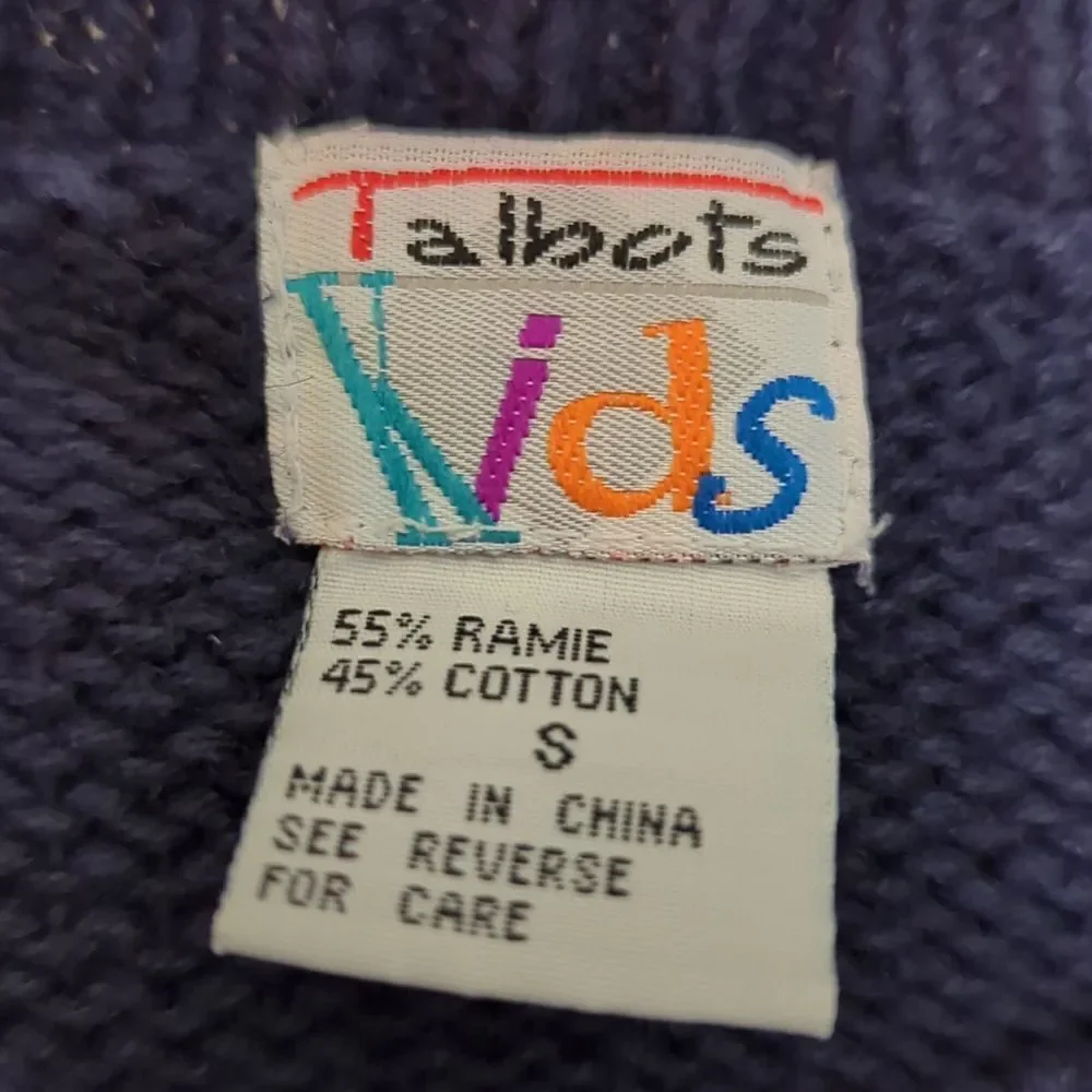 Talbot's kids‎ vintage blue & white knit sweater size small